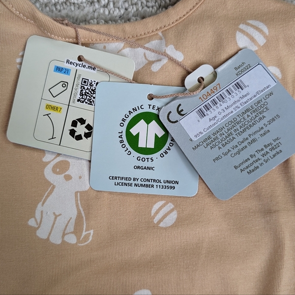 NWT Bunnies by the Bay Skipit's Organic Romper - Picture 4 of 4